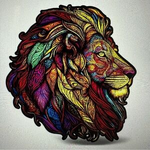 Crafthub Colorful Lion Wooden Puzzle NEW